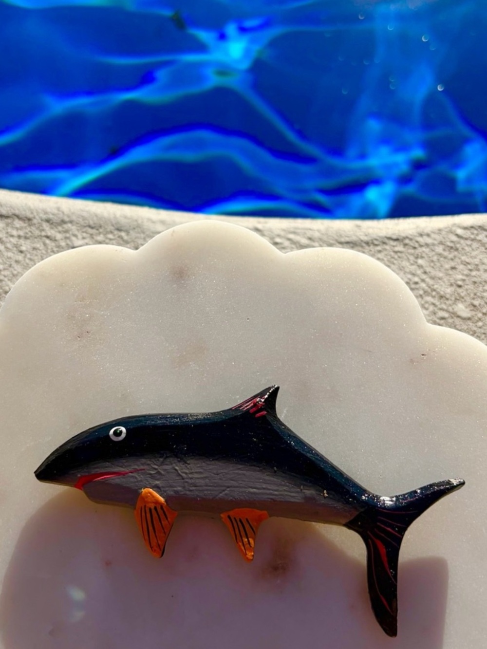 Coastal Shark 🦈✨ Magnet - Wood Carved and Hand Painted in Indonesia